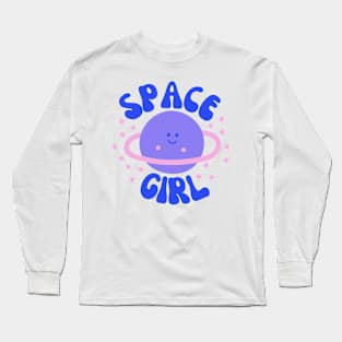 Space Girl Saturn Long Sleeve T-Shirt